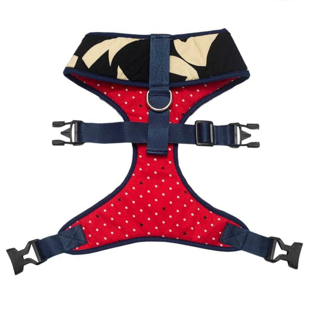 Pet And Parents (Namaste Pets) Starry Graffiti Reversible Harness for Dogs (Red)