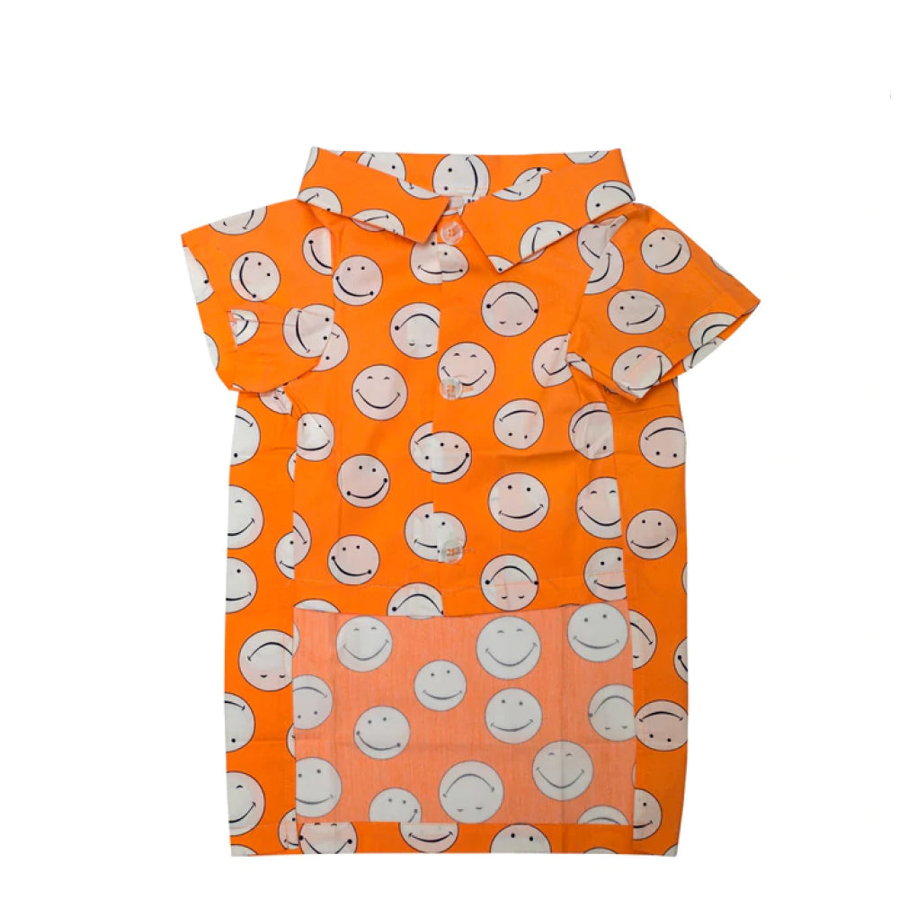 Pet And Parents (Namaste Pets) Happy Smiley Printed Shirt for Dogs