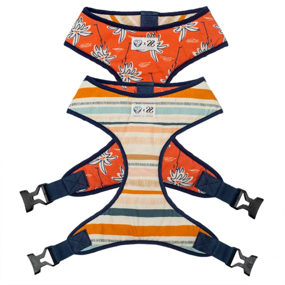 Pet And Parents (Namaste Pets) Stripy Palms Reversible Harness for Dogs