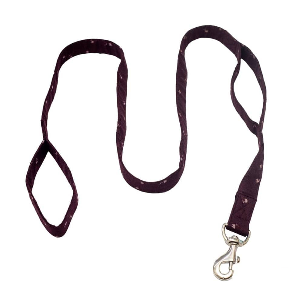 Pet And Parents (Namaste Pets) Maroon Palm Double Handled Leash for Dogs