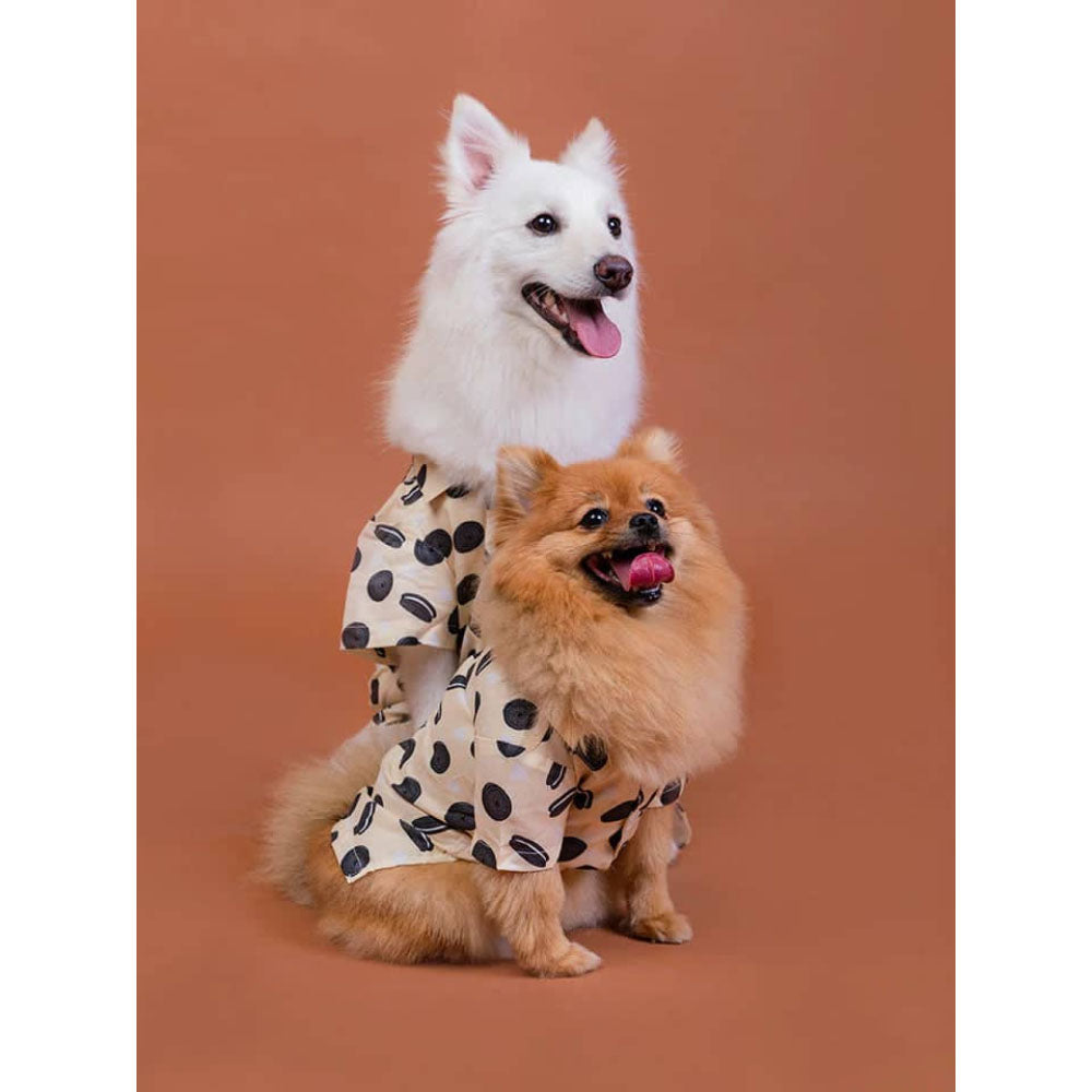 Pet And Parents (Namaste Pets) Chocolate Cookies Printed Shirt for Dogs