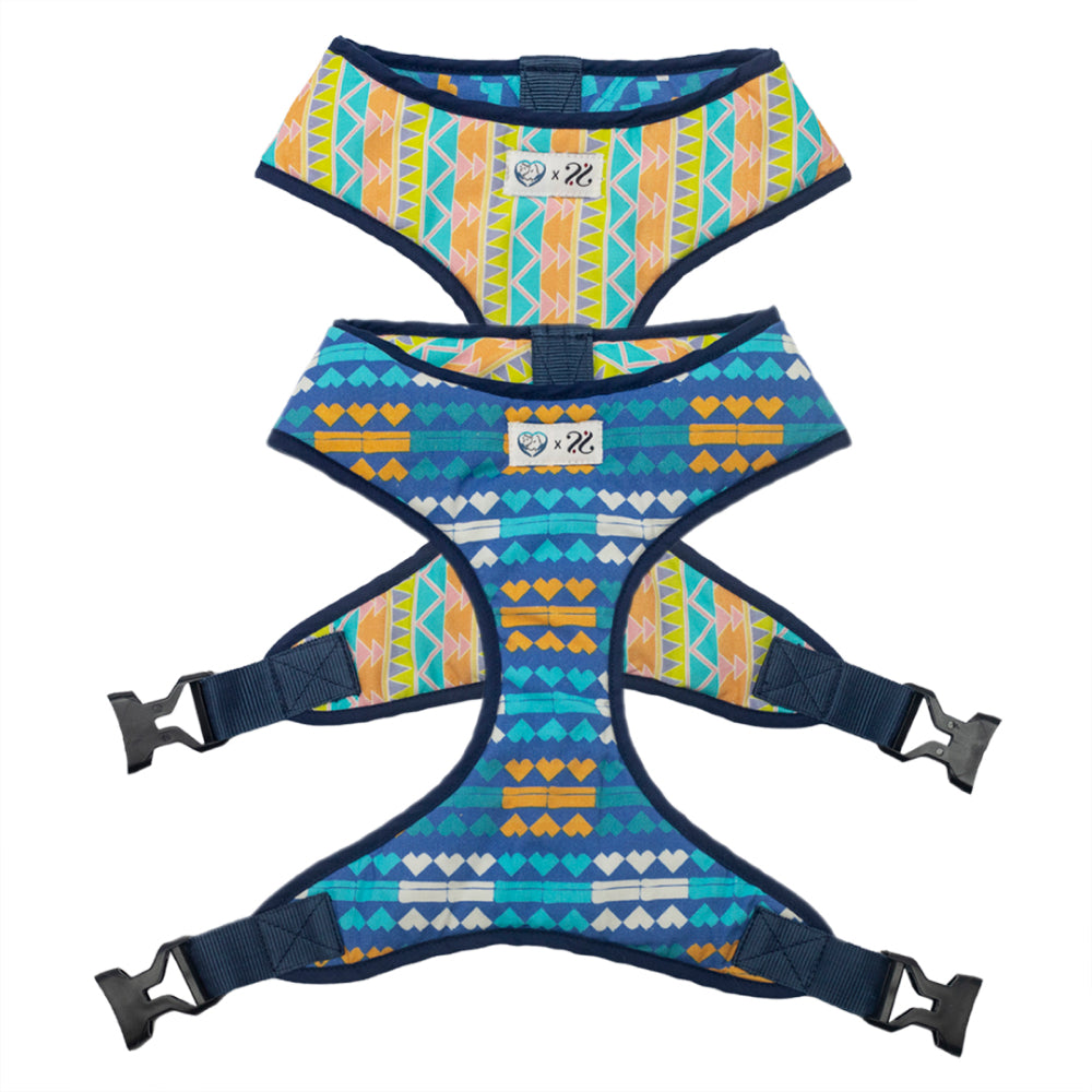 Pet And Parents (Namaste Pets) Angular Hearts Reversible Harness for Dogs