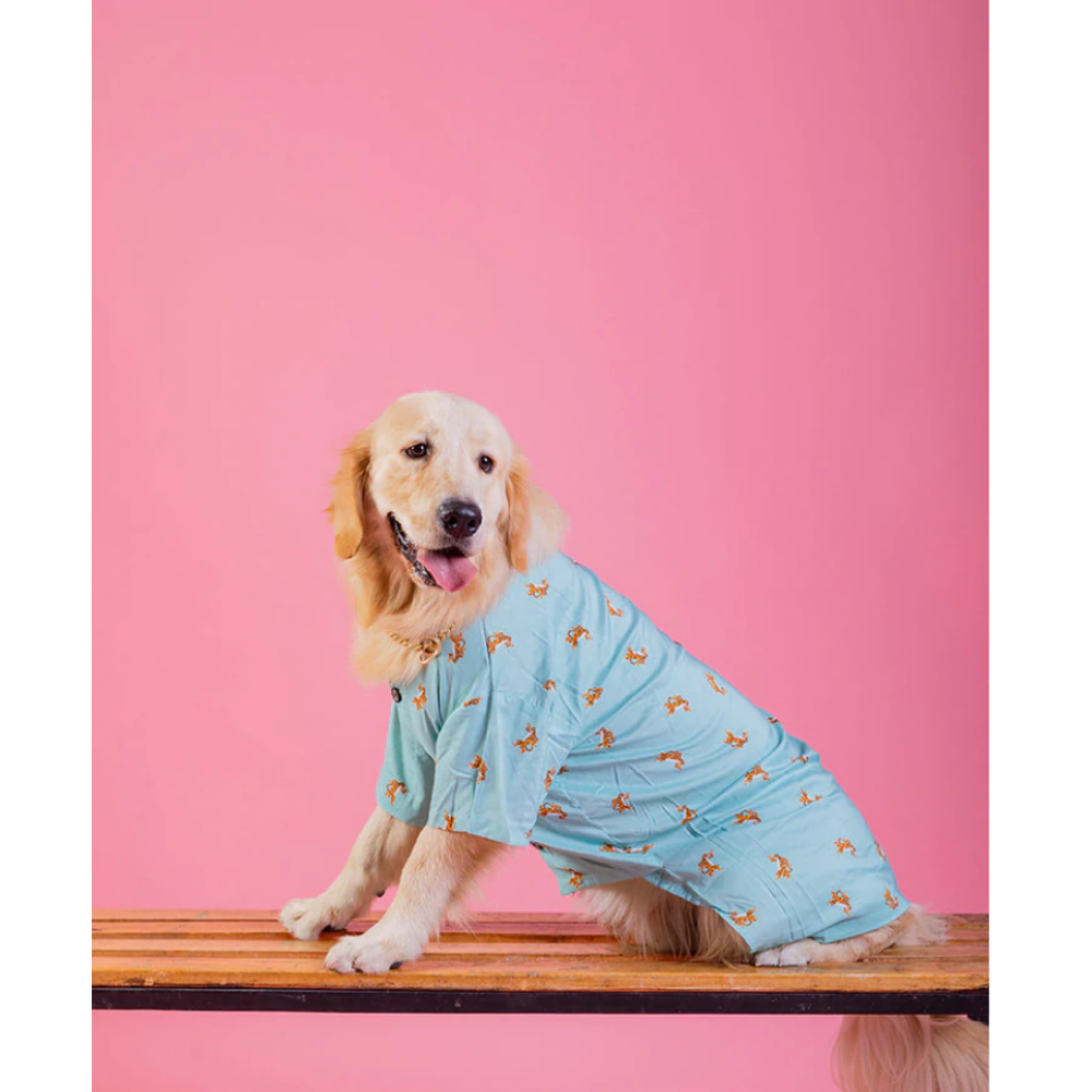 Pet And Parents (Namaste Pets) Dancing Tiger Printed Shirt for Dogs