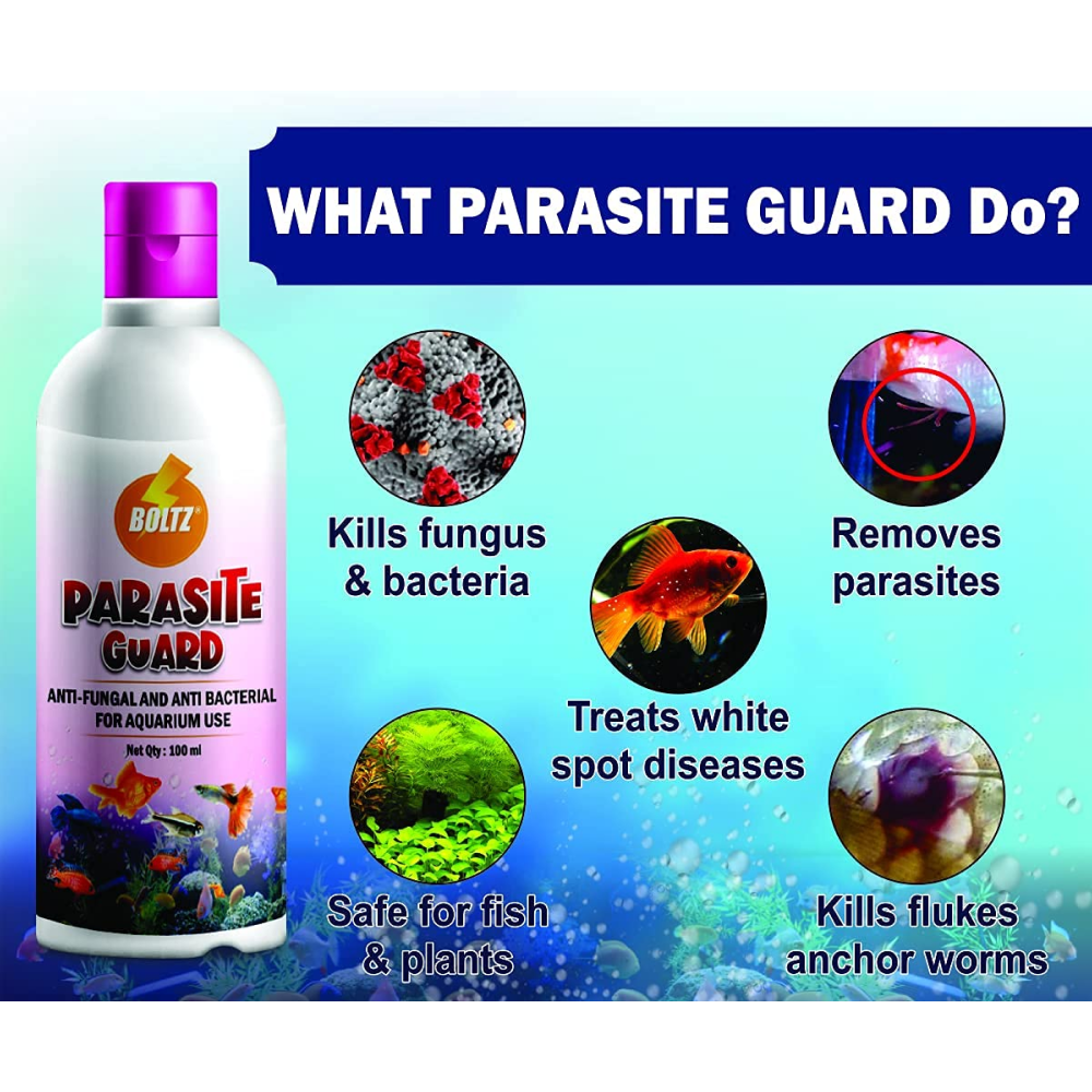 Boltz  3 in 1 Medicine Pack for Fish (Chlorine Remover - Parasite Guard - Algae Remover)