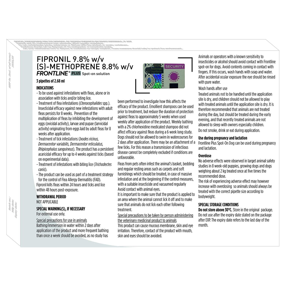 Boehringer Ingelheim Frontline Plus For Large Dogs (20-40kg)