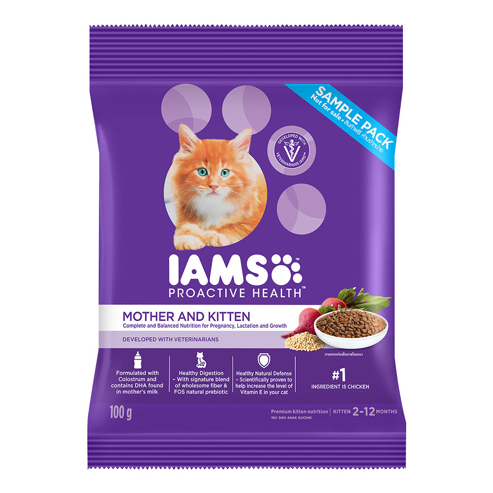 IAMS Proactive Chicken Premium Mother and Kitten Cat Dry Food Sample