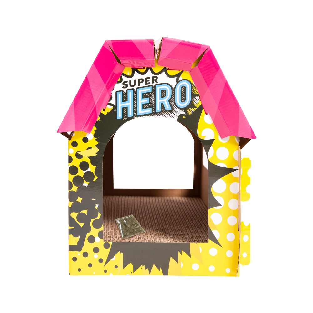 Fofos Comic House Scratcher for Cats
