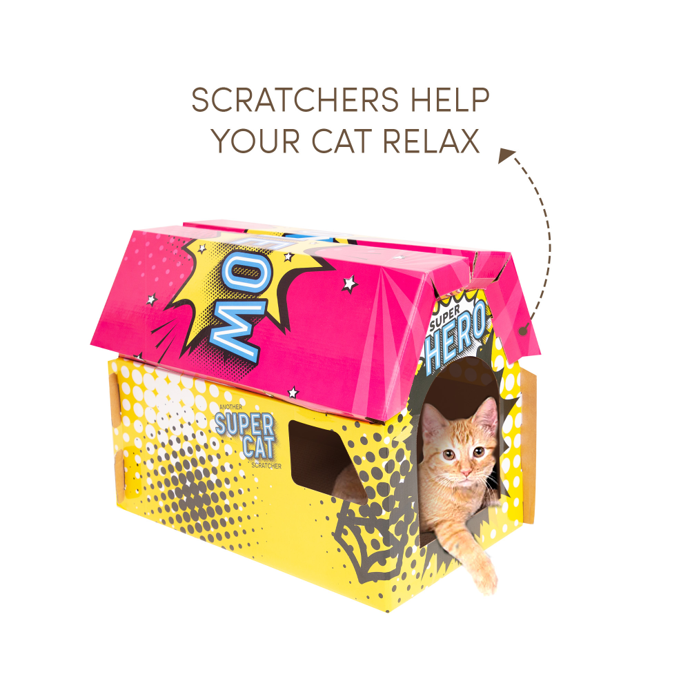 Fofos Comic House Scratcher for Cats