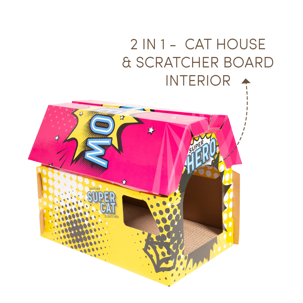 Fofos Comic House Scratcher for Cats
