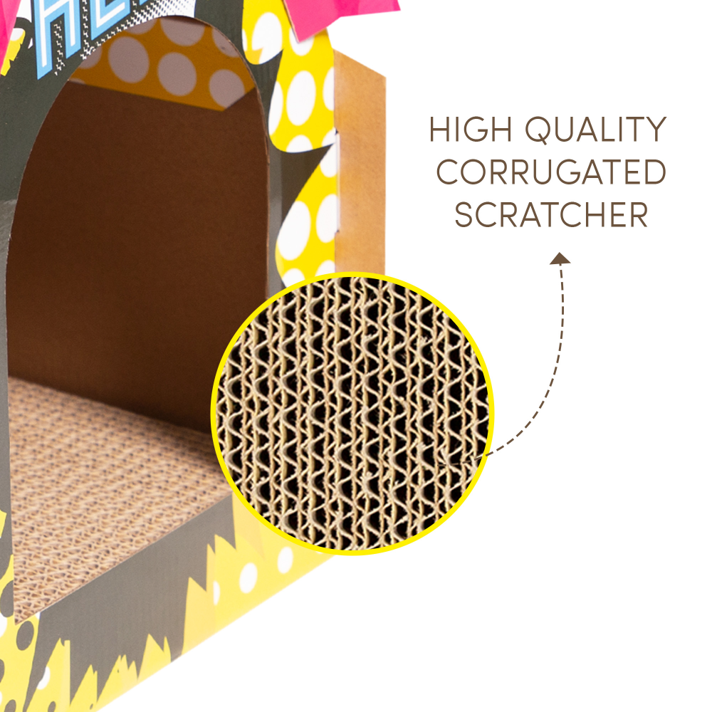 Fofos Comic House Scratcher for Cats