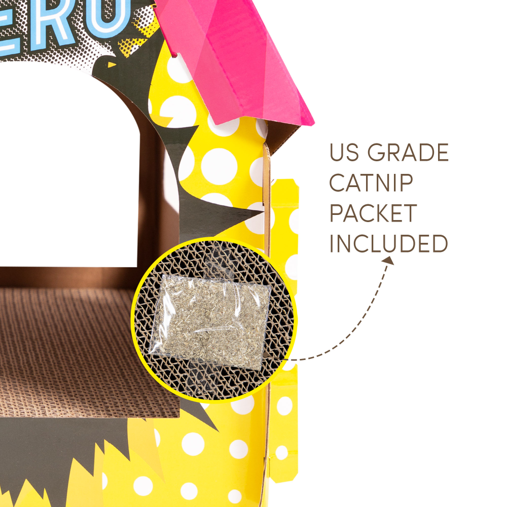 Fofos Comic House Scratcher for Cats