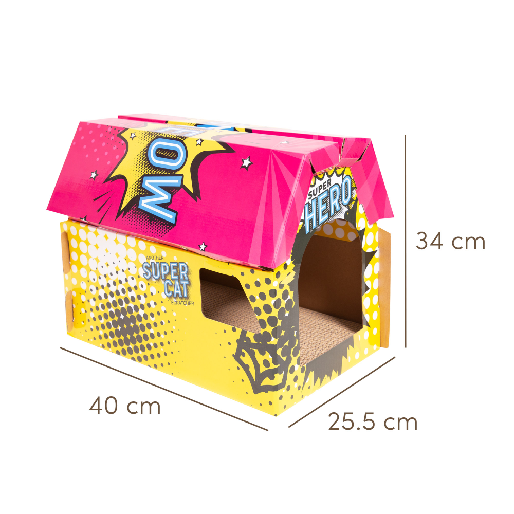 Fofos Comic House Scratcher for Cats