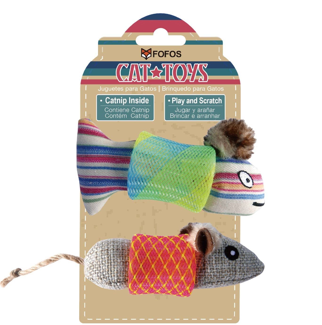 Fofos Tiny Twin Mouse Toy for Cats