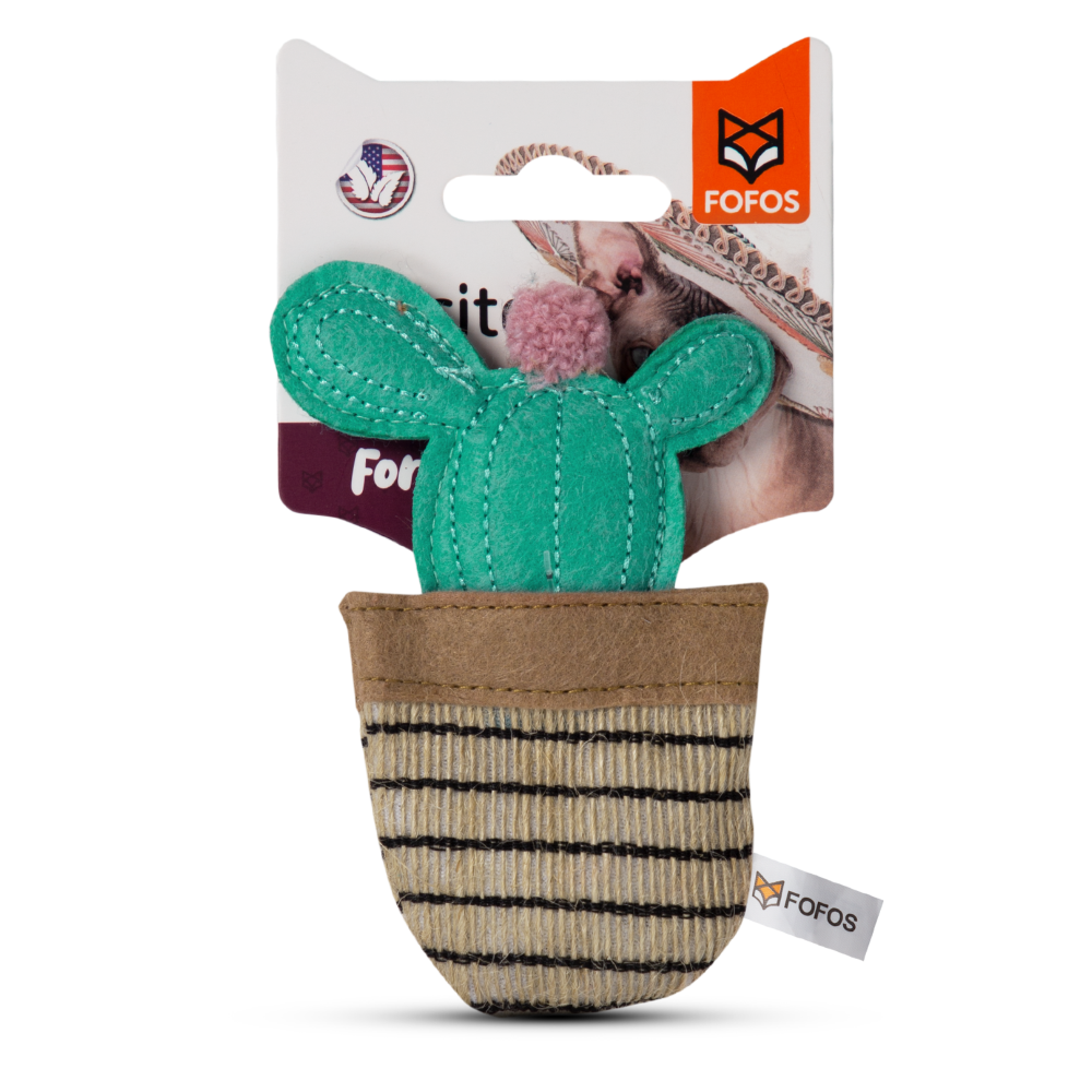Fofos Green Cactus Toy for Cat
