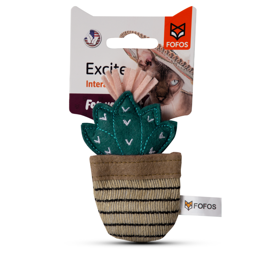 Fofos Green Cactus Toy for Cat
