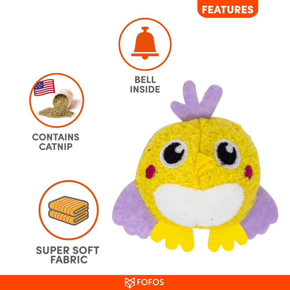 Fofos Fuzzy Bird Toy for Cat