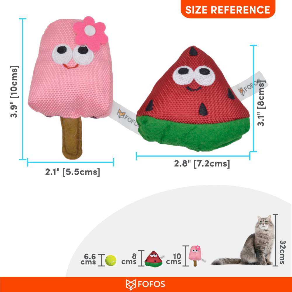 Fofos Summer Watermelon with Popsicle Toys for Cat