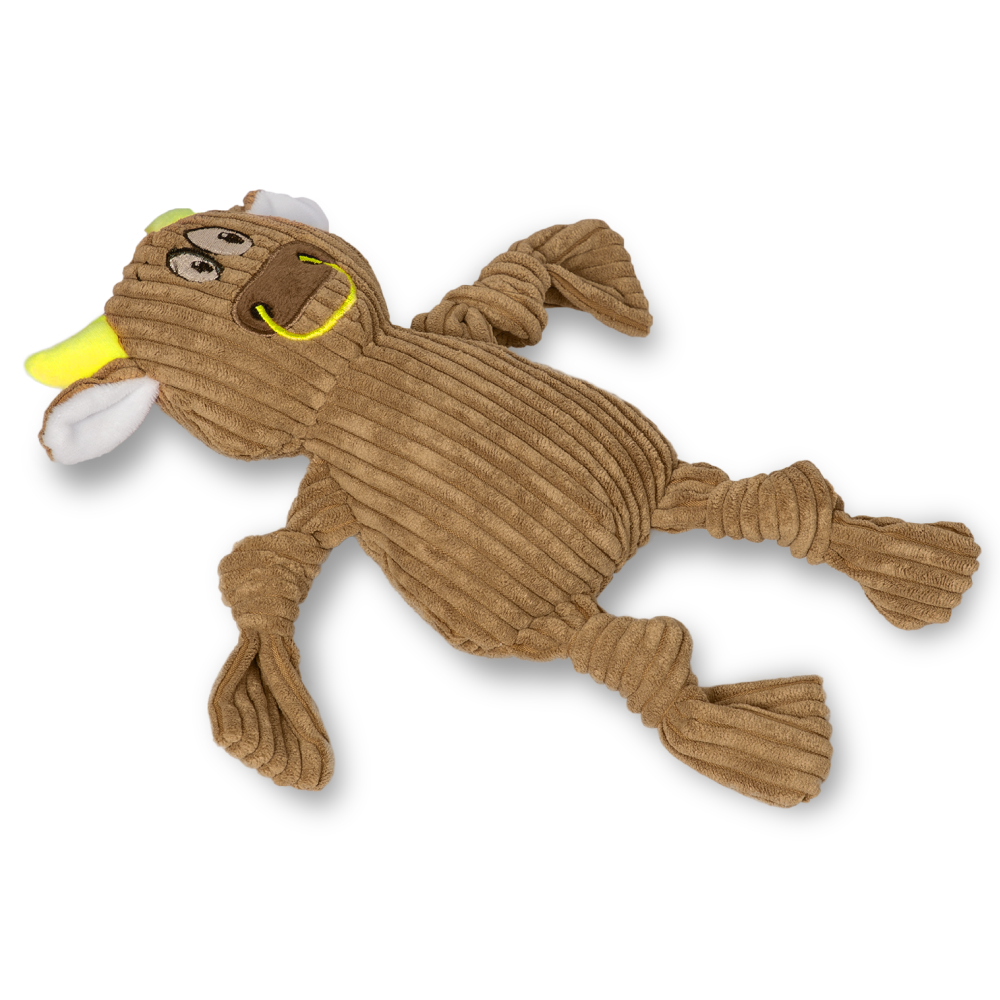 Fofos Fluffy Cow Brown Toy for Dogs