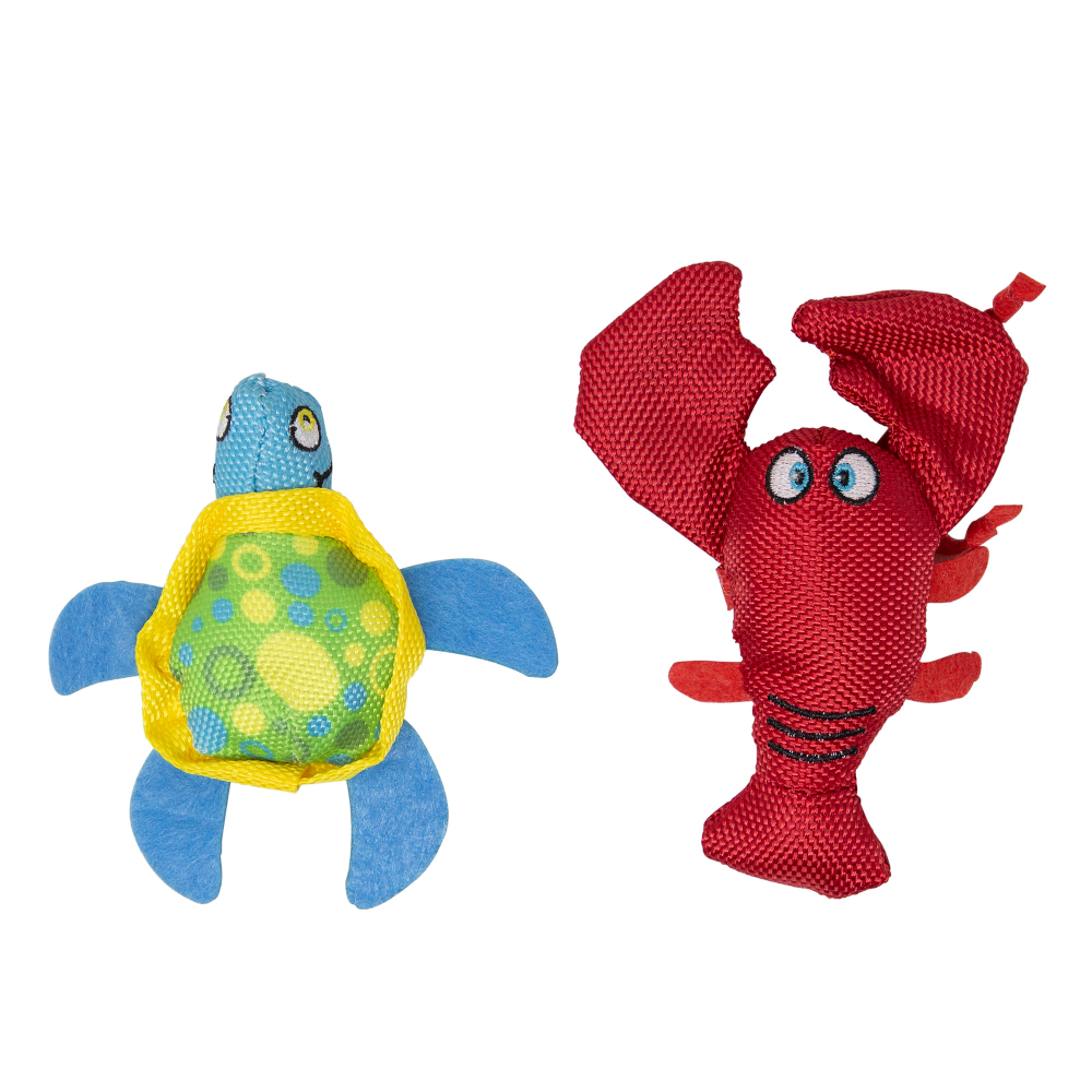 Fofos Summer Turtle with Lobster Toys for Cat