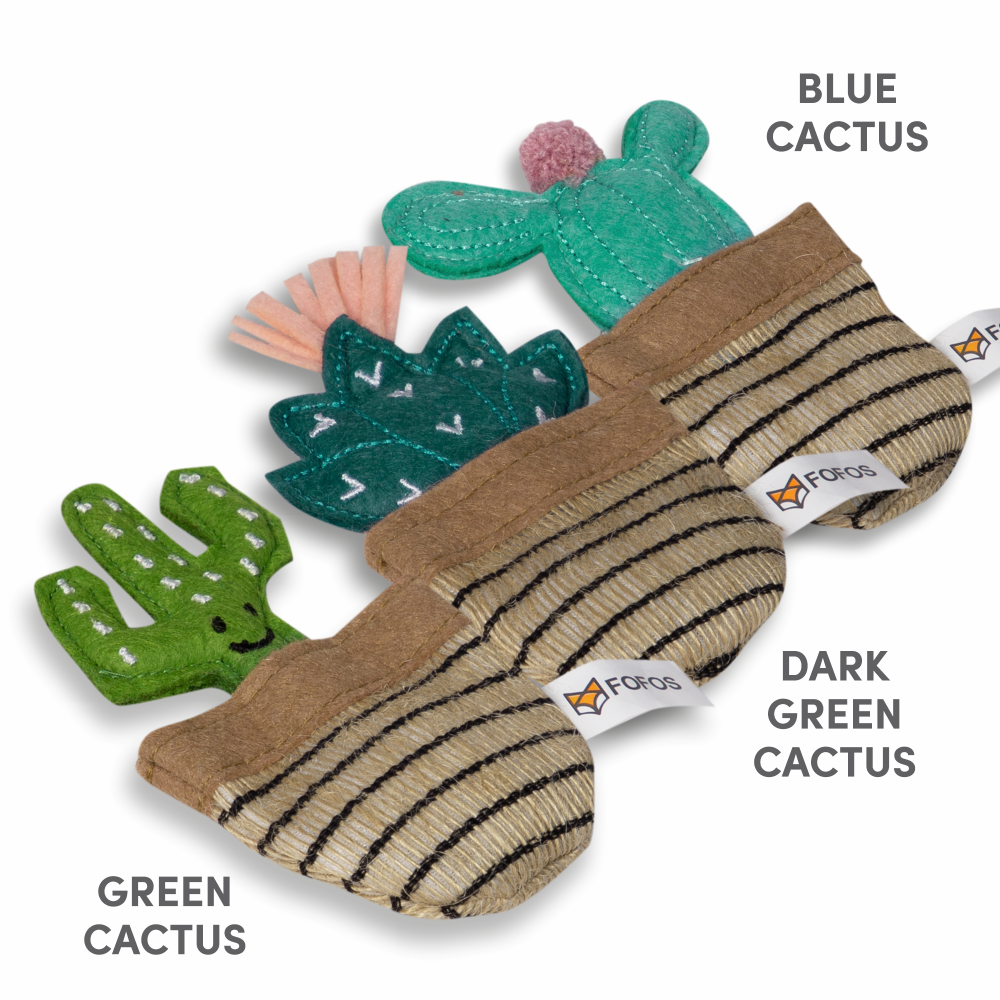 Fofos Green Cactus Toy for Cat