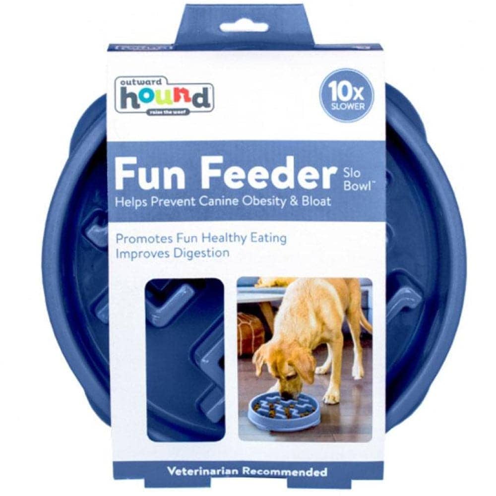 Outward Hound Fun/Slow Feeder for Dogs (Blue)