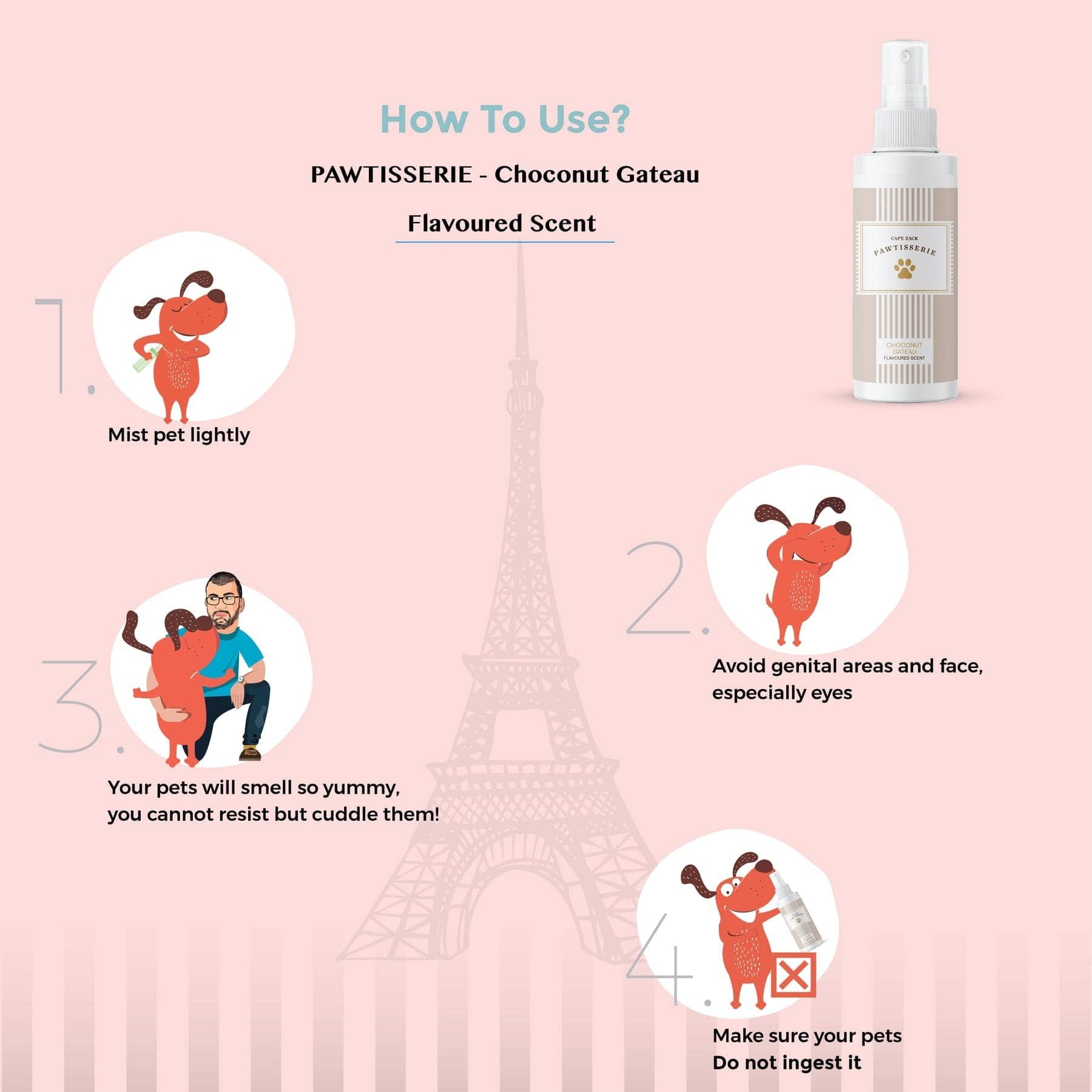 Captain Zack Choconut Gateau Dessert Scent Perfume for Dogs