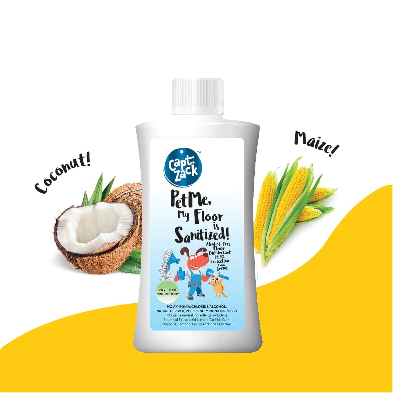 Captain Zack PetMe My Floor is Sanitized! Floor Cleaner for Pets