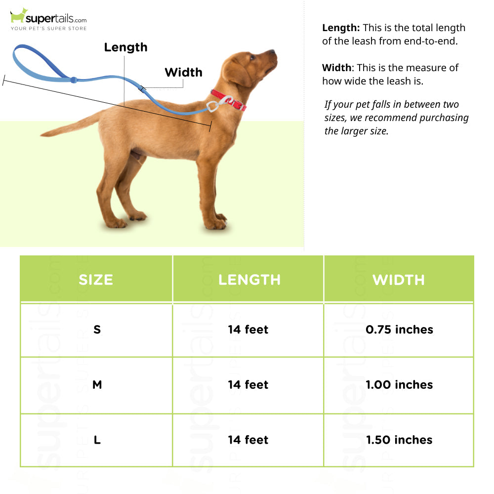 PetWale Cotton Long Leash for Dogs (Blue)