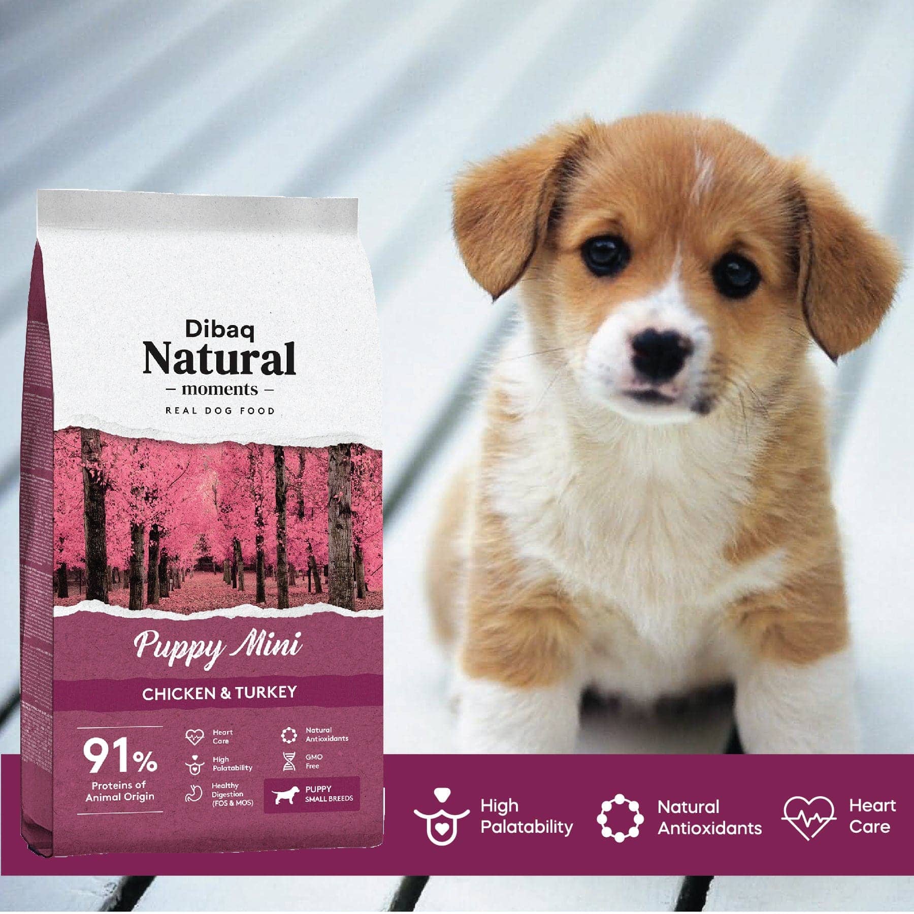 Dibaq Natural Moments Chicken & Turkey Mini Puppy Dry Food