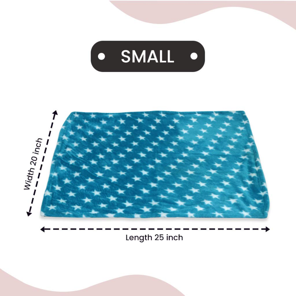 Hiputee Premium Ultra Soft Blanket for Pets (Blue Star)