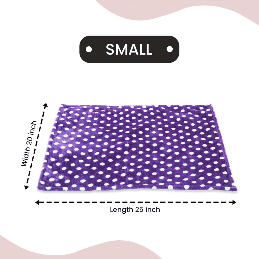 Hiputee Premium Ultra Soft Blanket for Pets (Purple Dotted)