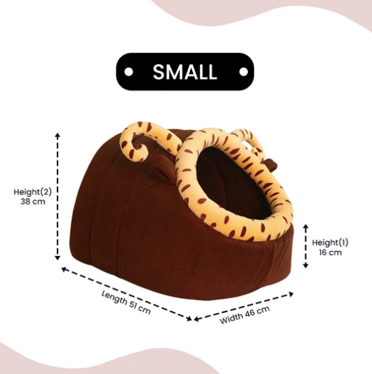 Hiputee Bee Shape Dotted Dual Color Velvet Fabric/Hut for Pets
