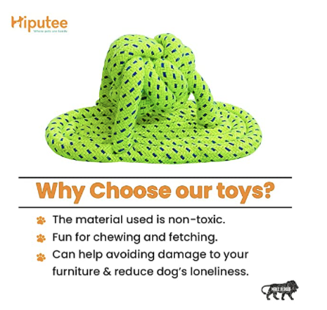 Hiputee Knotted Durable Sleeper Teething Rope Toy for Dogs (Assorted)