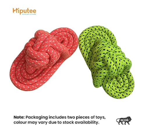 Hiputee Knotted Durable Sleeper Teething Rope Toy for Dogs (Assorted)
