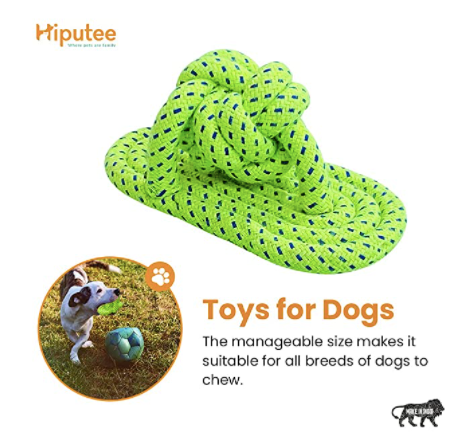 Hiputee Knotted Durable Sleeper Teething Rope Toy for Dogs (Assorted)