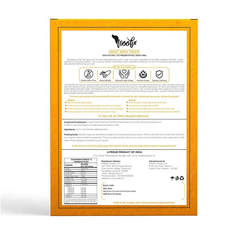Woofur finest Jerky Chicken & Banana Dog Treats