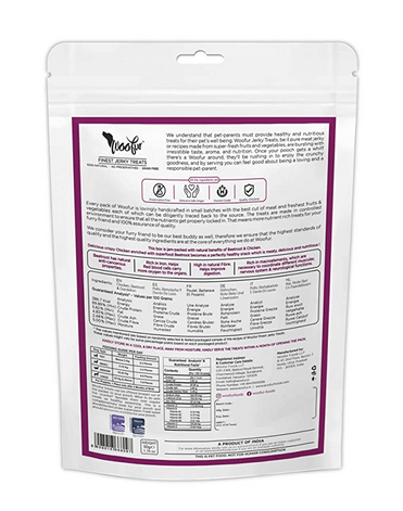 Woofur finest Jerky Chicken & Beetroot Dog Treats
