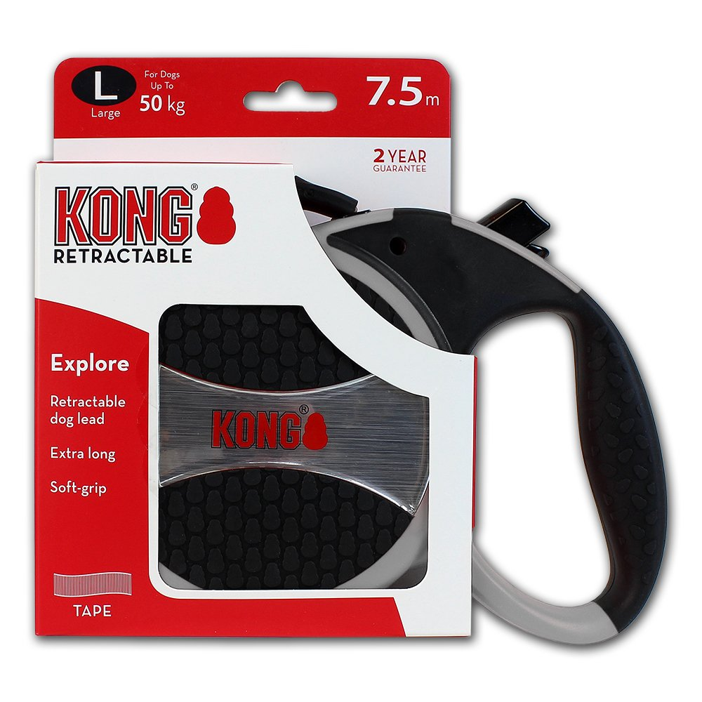 Kong Explore Retractable Leash for Pets (Grey)
