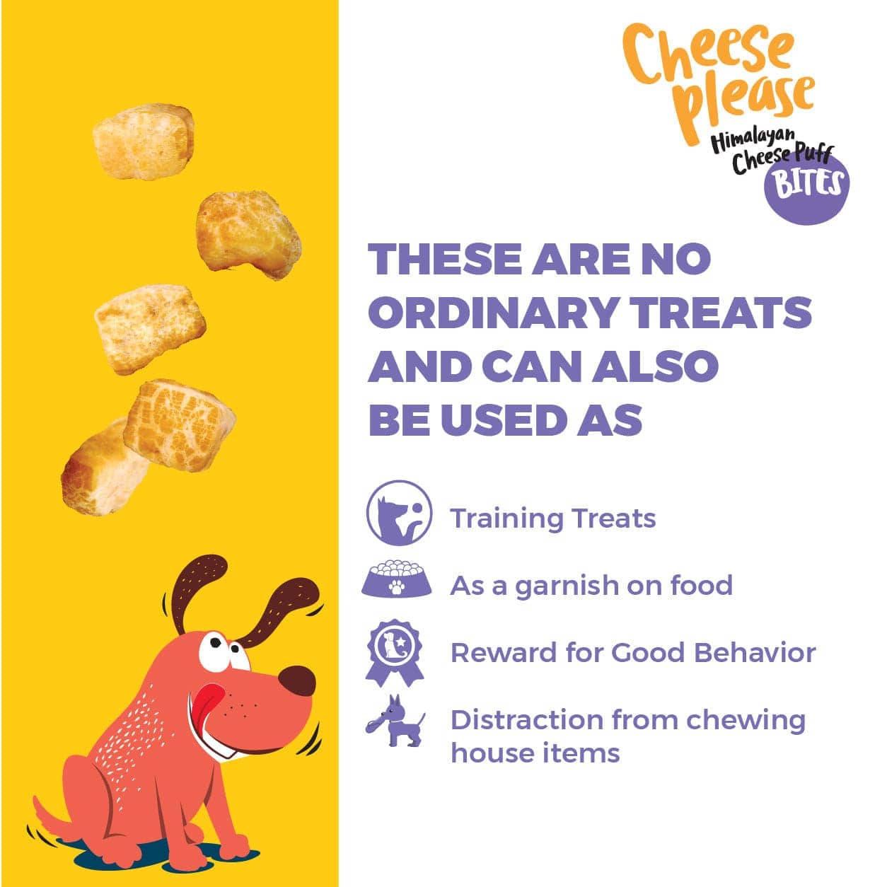 Captain Zack Cheese Please Himalayan Cheese Puff Bites Dog Treats