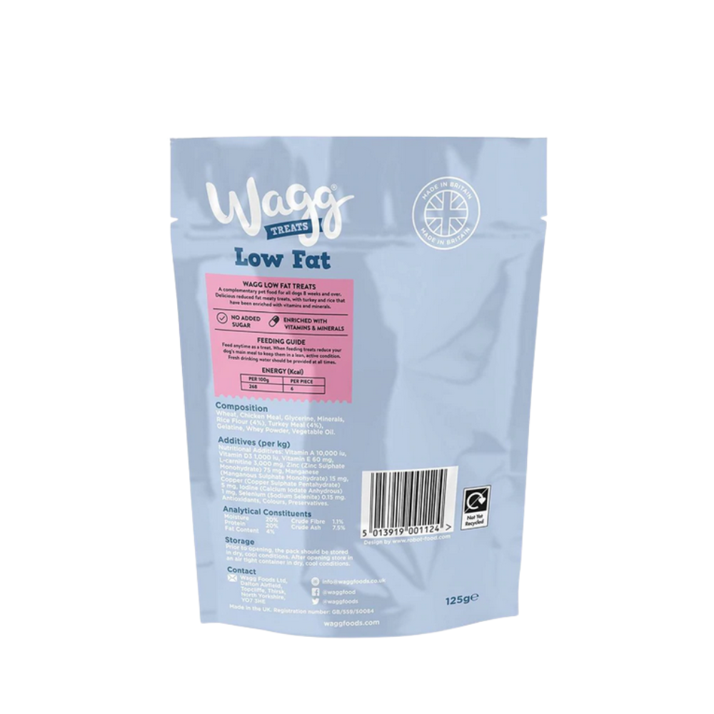 Wagg Turkey & Rice Low Fat Meaty Bites Dog Treats