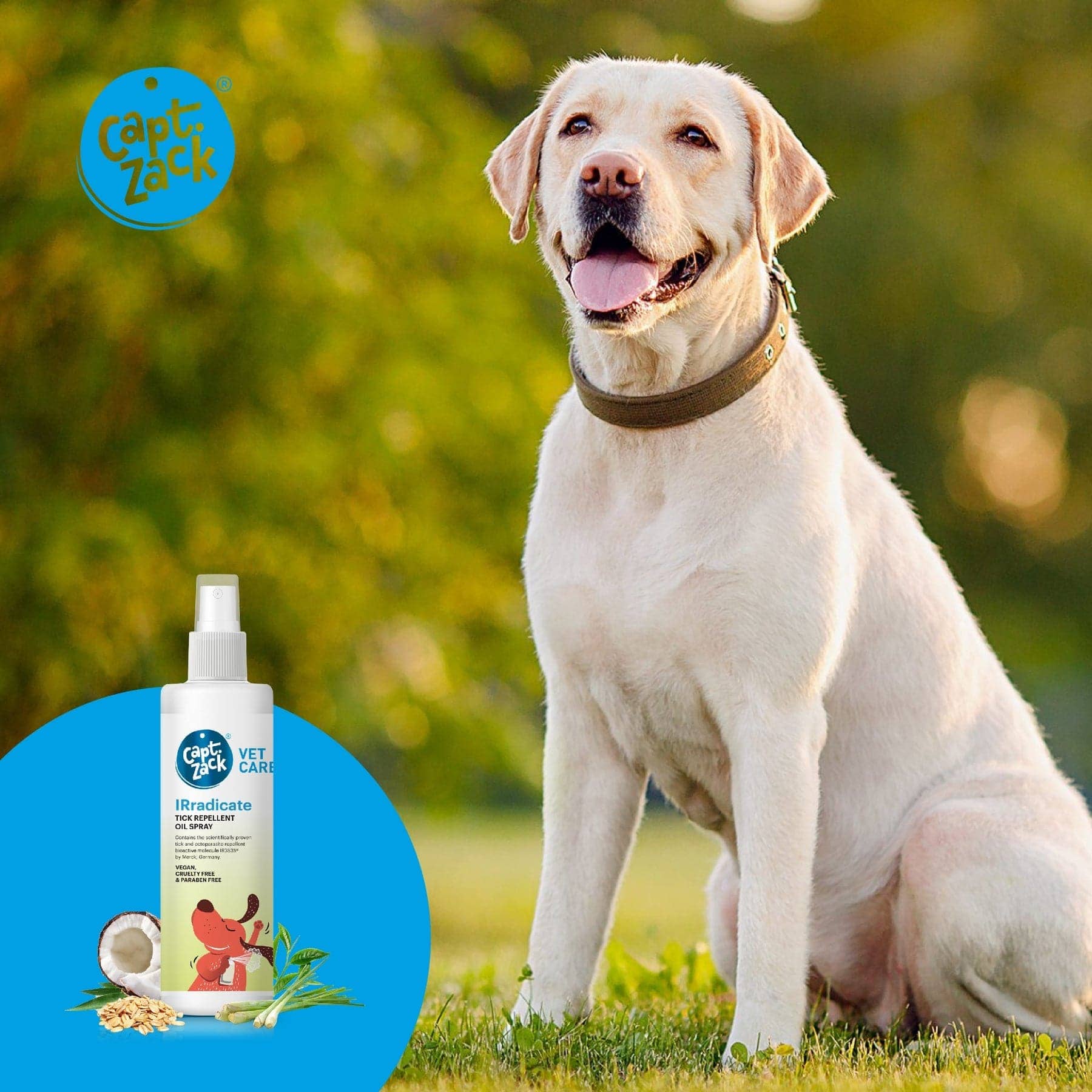 Captain Zack IRradicate Tick Repellent Oil Spray for Dogs