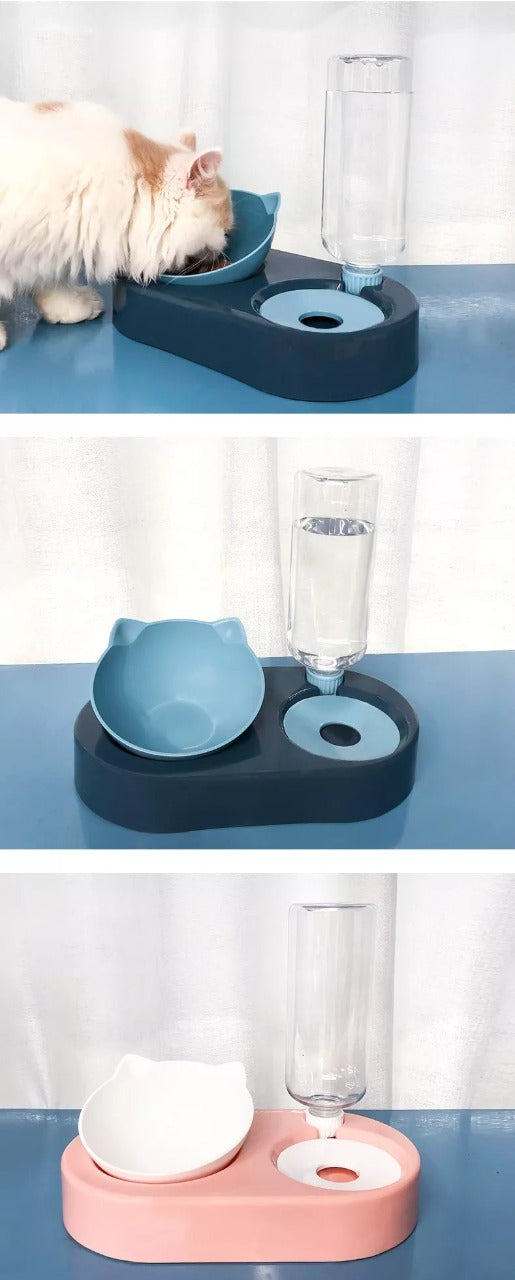 PetGains 2-in-1 Automatic Food and Water Dispenser for Pets