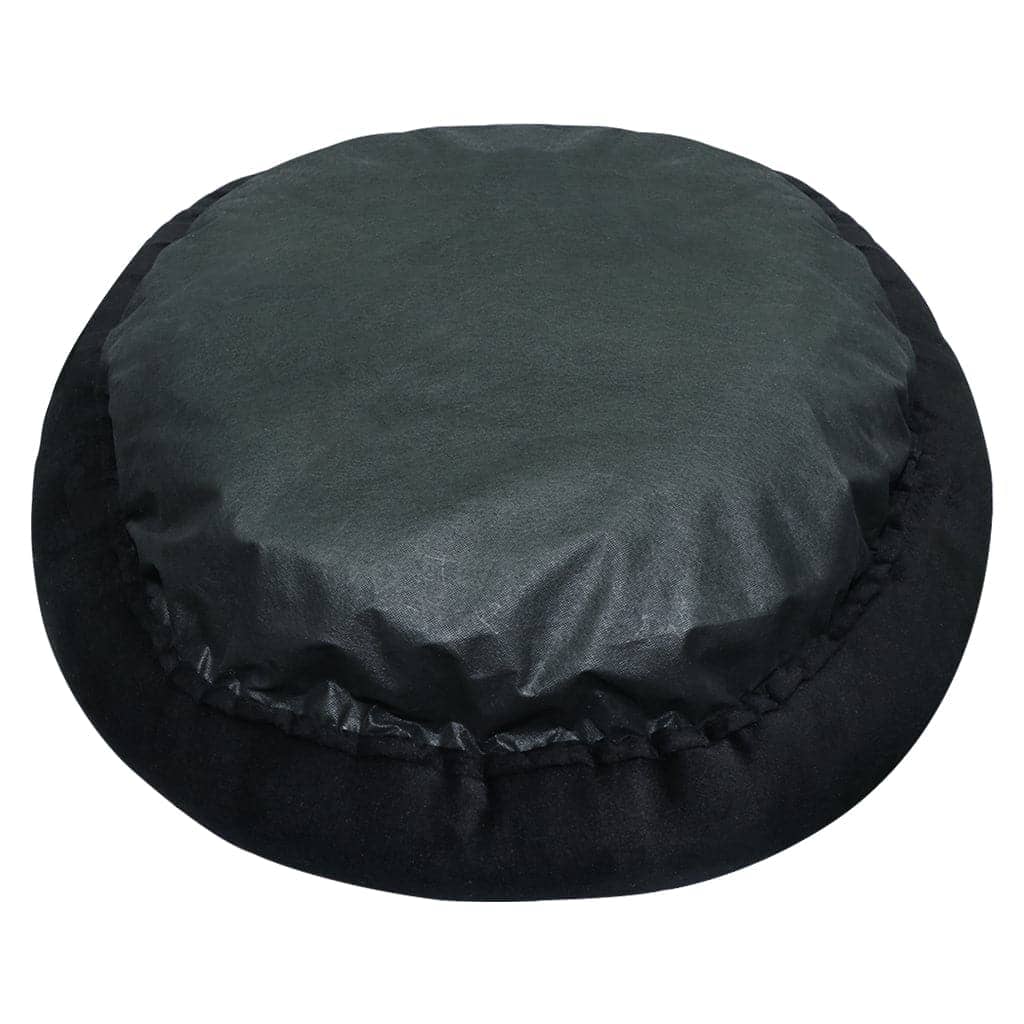 Hiputee Reversible Dual Colour Ultra Soft Velvet Bed for Pets (Black-Cream)