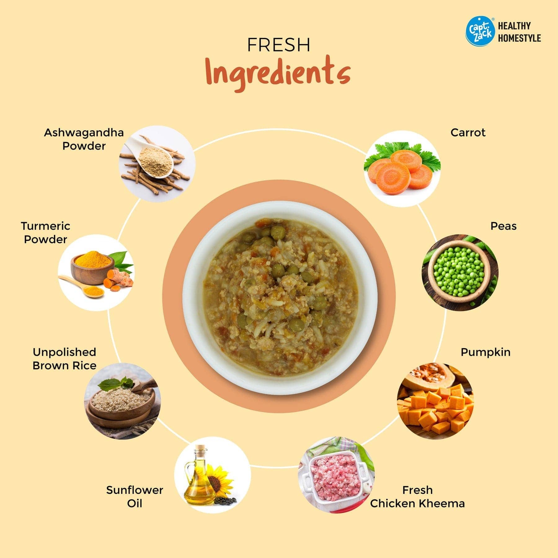 Captain Zack Chicken Pulao Fresh Food for Dogs