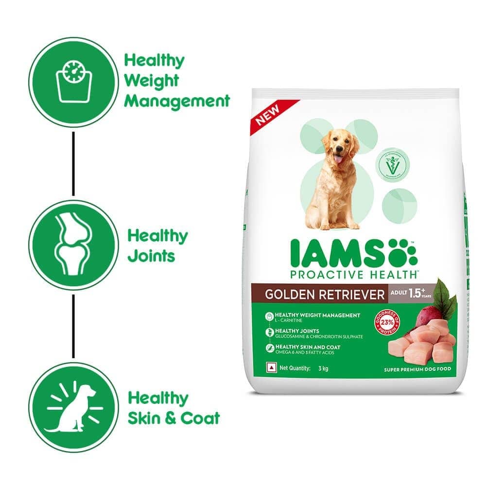 IAMS Proactive Health Adult Golden Retriever Premium Dry Dog Food with Container