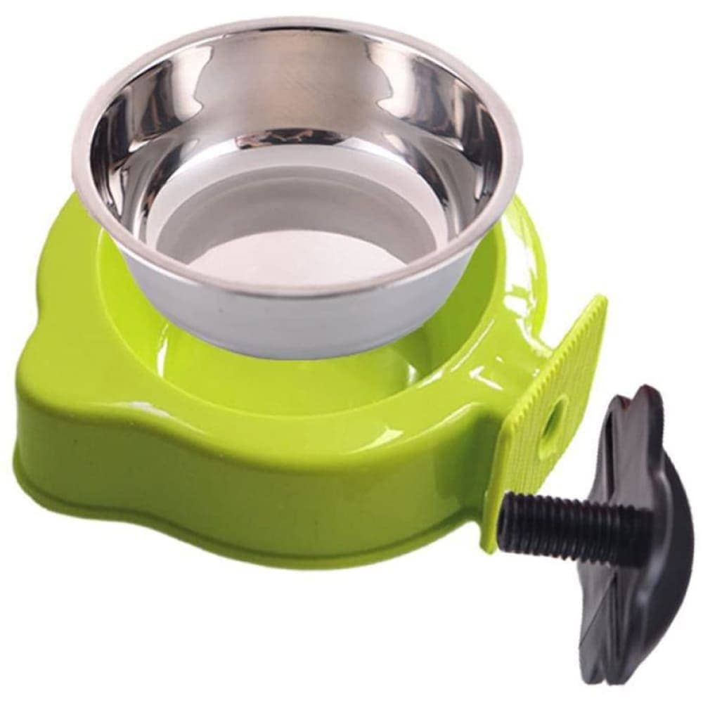 Emily Pets Stainless Steel Removable Bowl for Pets (Green)
