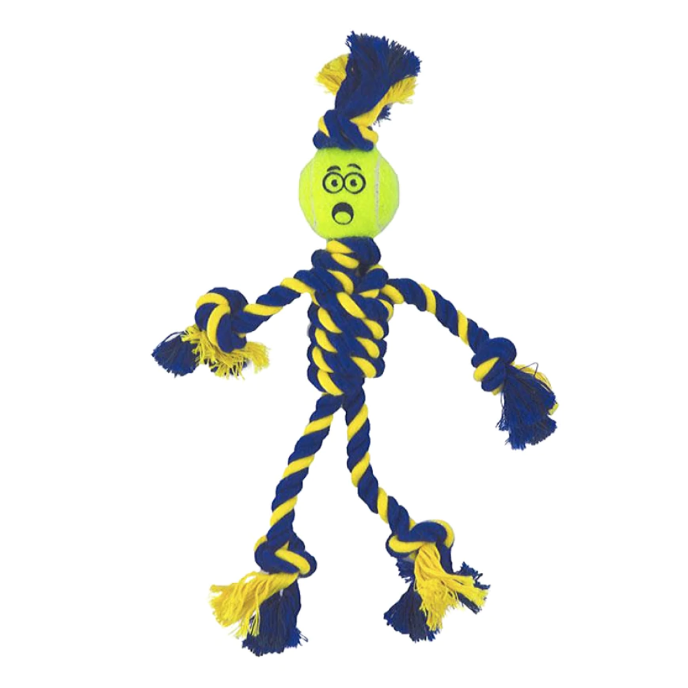 Petsport Braided Rope Rasta Man with Tennis Ball