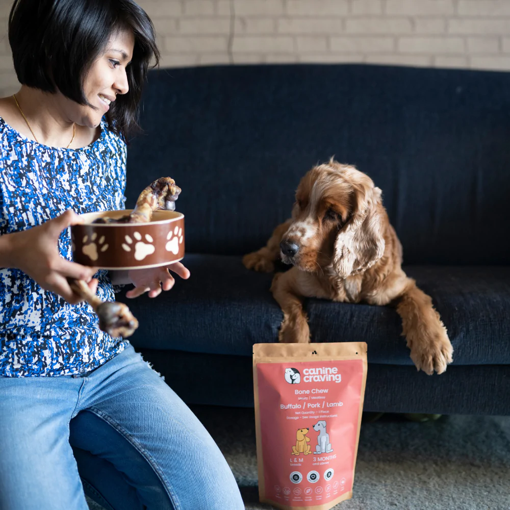 Canine Craving Dehydrated Farm Raised Meatless Ham Bone (Pork) Dog Treat