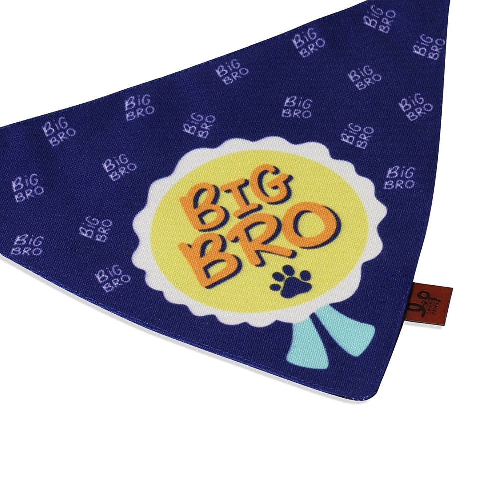 Lana Paws Big Bro Adjustable Dog Bandana/ Scarf (Blue)