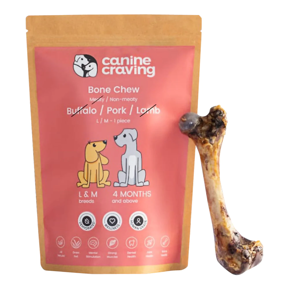 Canine Craving Dehydrated Farm Raised Meatless Ham Bone (Pork) Dog Treat